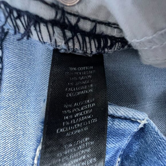 Chico's Crop Skinny Jeans So Slimming Women Size 0 Mid Rise Light Wash Blue - Picture 7 of 13